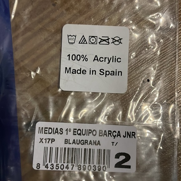 FC BARCELONA Official Licensed SOCKS Adult Size L Blue/Burgundy FREE GIFT - Picture 4 of 4